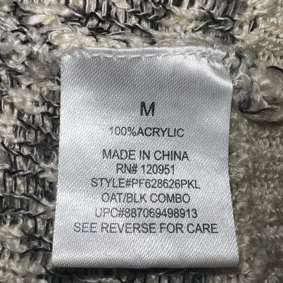 Pink Republic Size Medium Aztec Print Oat and Black Cardigan - Picture 6 of 7